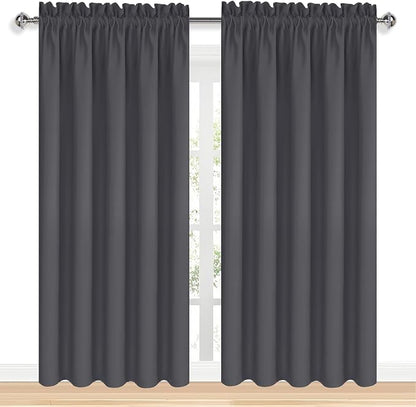 DWCN Bedroom Blackout Curtains 70 x 84 Inches Length 2 Panels Set, Solid - Image 9
