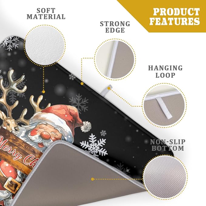 Christmas Santa Snowman Dish Drying Mats - Image 4