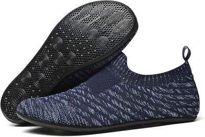 QZKDM Lightweight Slip on Grip Indoor House Slippers Barefoot Non Slip Home - Image 3