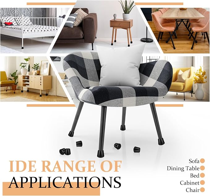 3/4" Round Rubber Chair Leg Tips Caps, Chair Leg Floor Protectors, Non-Slip - Image 5