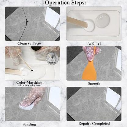 Tub, Tile and Shower Repair Kit, Hupeyna Porcelain Repair Kit, Bathtub Repair - Image 7