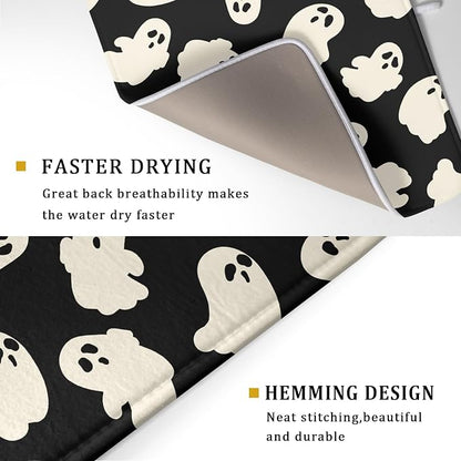 Halloween Ghost Dish Drying Mat 16X18 Inch Spooky Halloween Drying Mat - Image 3