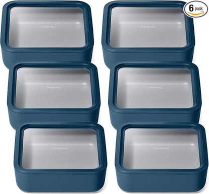 Caraway 6pc Glass Food Storage Set – 10 Cup Food Containers by Caraway