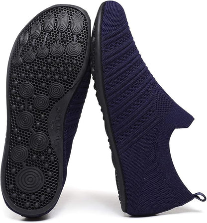 QZKDM Lightweight Slip on Grip Indoor House Slippers Barefoot Non Slip Home - Image 6