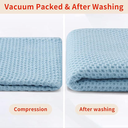 Homaxy 100% Cotton Waffle Weave Kitchen Dish Towels, Ultra Soft Absorbent Quick - Image 8