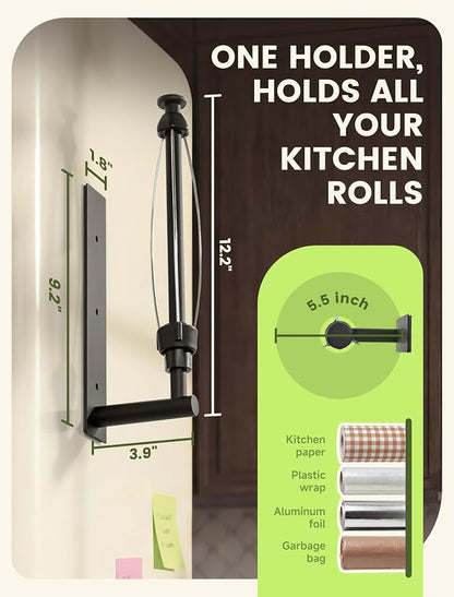 INMAKER Magnetic Paper Towel Holder, Strong Magnet Paper Towel Holder - Image 5