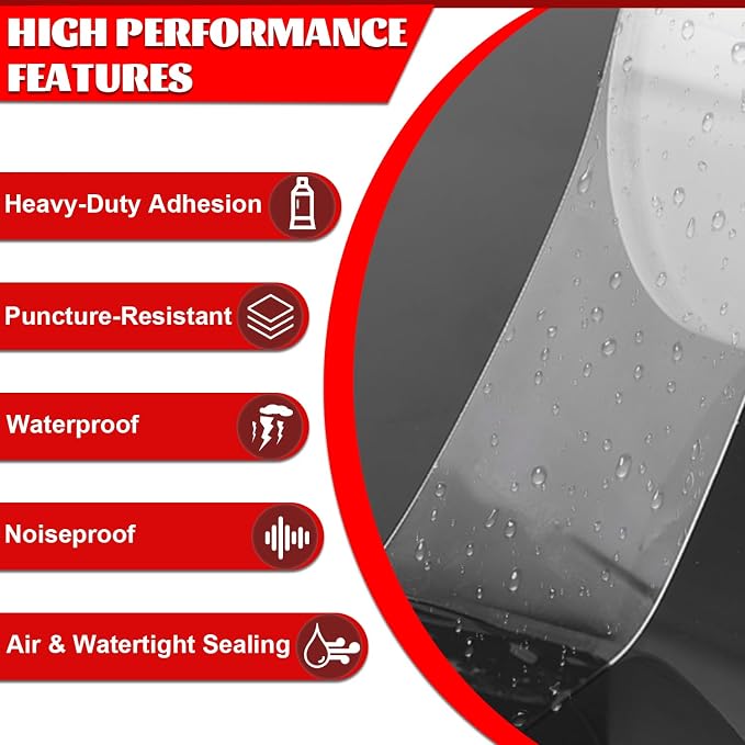Transparent Window Weather Sealing Tape 2 Inch x 16.5 FT Weather Stripping - Image 7