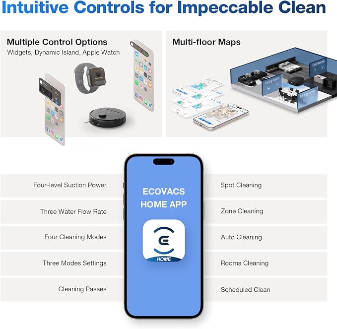 ECOVACS DEEBOT N30 Omni Robot Vacuum and Mop, 10000Pa Suction, TruEdge Adaptive - Image 9