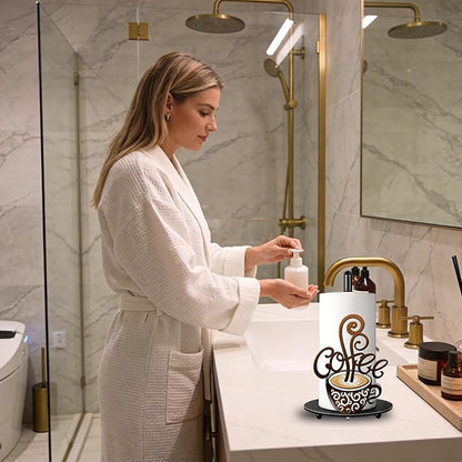 Coffee Themed Paper Towel Holder Countertop - Image 7
