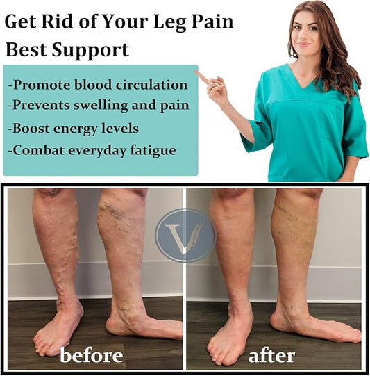 ACTINPUT 8 Pairs Compression Socks for Women & Men,Support Compression Stockings for Medical Running Athletic