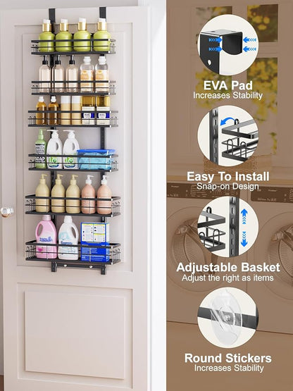 Delamu Over the Door Pantry Organizer, 6 Tier Pantry Door Organizer - Image 3