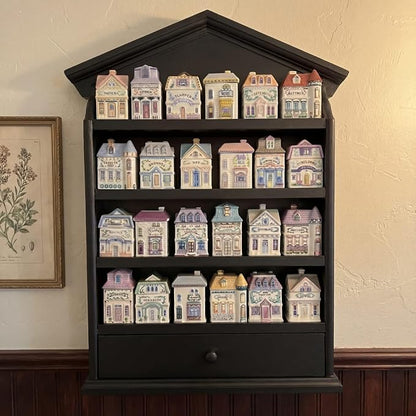 Chunful Vintage Spice Jar Wooden Rack - Image 6