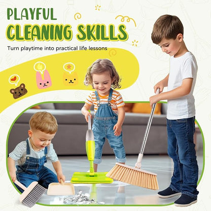 Kids Cleaning Toy Set, Mini Spray Mop Montessori Toys Pretend Play Cleaning Tool - Image 5