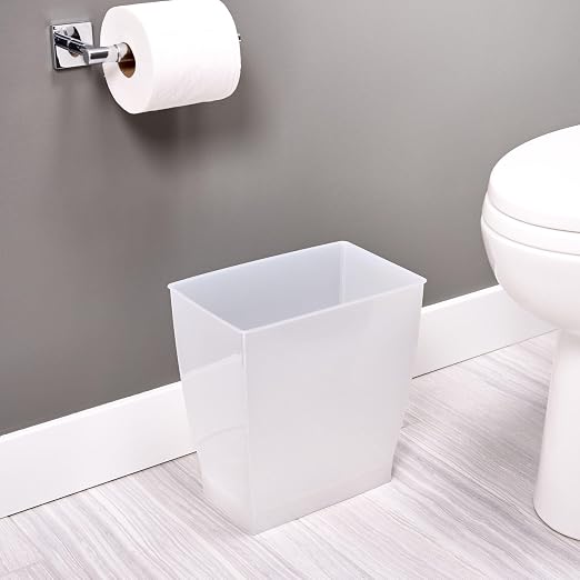 iDesign Small Rectangular Bathroom Trash Cans - Image 6