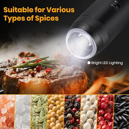 Rechargeable Gravity Electric Salt Grinder Set - Image 7
