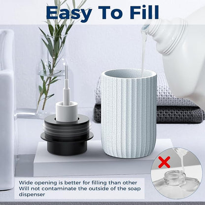 Ceramic Foaming Hand Soap Dispenser，12 oz Bathroom Soap Dispensers， Lotion - Image 3