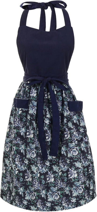 Cute Floral Aprons for Women by HYVOROS