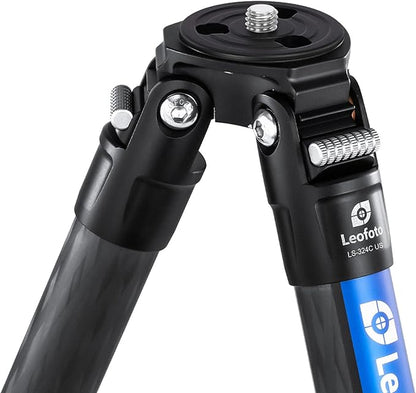 Leofoto 68" Carbon Fiber Tripod, Lightweight Travel Compact Professional Camera Tripod for DSLR Video Camcorder, Weight 3lbs, Max Loads 33lbs/15kg (LS-324CX)