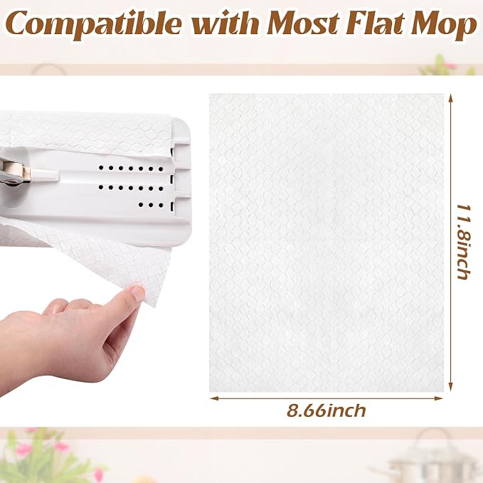 Hoolerry 900 Count Dry Sweeping Cloths Dry Mop Refills Sweeper Dusting Cloths - Image 2