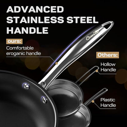 Ciwete 11-Piece Stainless Steel Pots and Pans Set Non Stick, Tri-Ply Stainless - Image 6