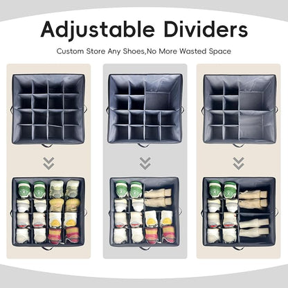 Shoe Organizer for Closet, 3 Pack Shoe Storage Bins - Image 3