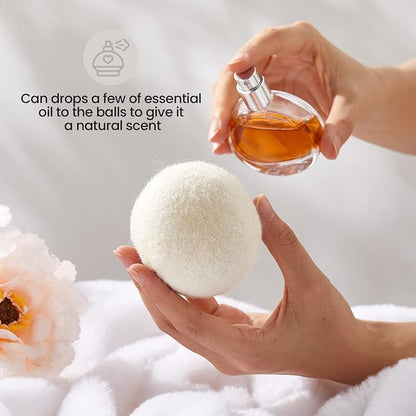 Roowest 60 Pcs Wool Dryer Balls Set Reusable Laundry Wool Balls - Image 5