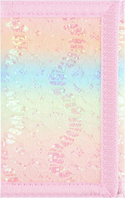 NEICY RFID Blocking Canvas Wallet for Men and Women - Camo Trifold Outdoor Sports Wallets with Magic Sticker for Teen Kids (Rainbow4)