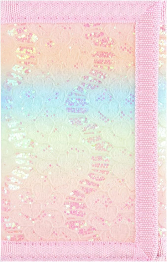 NEICY RFID Blocking Canvas Wallet for Men and Women - Camo Trifold Outdoor Sports Wallets with Magic Sticker for Teen Kids (Rainbow4)