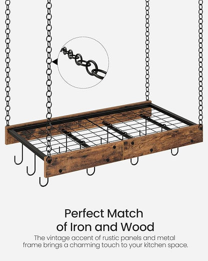 CHOEZON Hanging Pot Rack, Vintage Pot Hangers - Image 6
