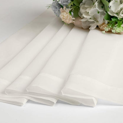 Chyhomenyc Sheer Ivory Curtains 90 inches Long 2 Panels, Light Filtering Soft - Image 8