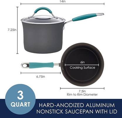 Rachael Ray Cucina Hard Anodized Nonstick Sauce Pan/Saucepan - Image 2