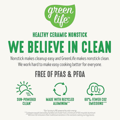 GreenLife Non Stick Fry Pan Set 7" & 10", Non-Toxic PFAS-Free Ceramic Skillet - Image 11
