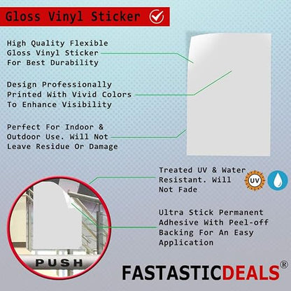 Caution Floor May Be Slippery When Wet Hazard Sign Label Decal Sticker 5 inches - Image 2
