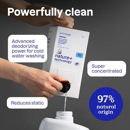 ATTITUDE Liquid Fabric Softener, Plant-Based & Vegan, HE Compatible, Naturally - Image 3