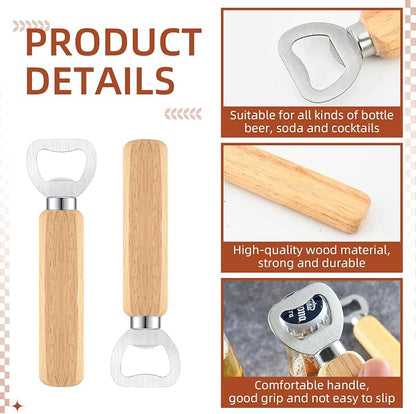 20 Pcs Wooden Bottle Opener Bulk Wooden Beer Opener Engravable DIY Bottle Opener - Image 3