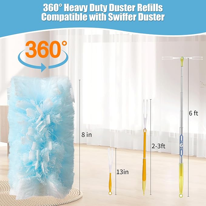 60 Count 360° Heavy Duty Duster Refills Compatible - Image 2