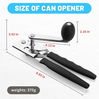 Commercial Can Opener, Stainless Steel Heavy Duty Hand Crank Manual Can Openers - Image 2