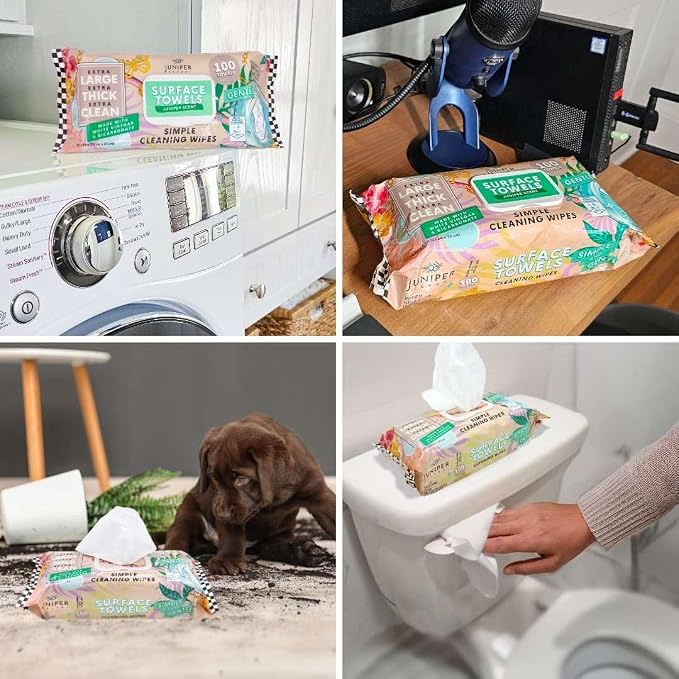3 Packs Surface Cleaning Wipes Bleach Free, Thick & Large Dispose, All-Purpose - Image 4