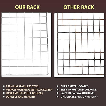 Cooling Rack for Baking 2-Pack, 16x10 Inches Baking Rack, Thick Wire Cookie - Image 4