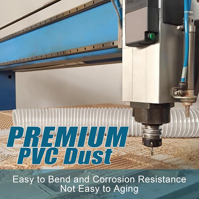 PVC Dust Collection Hose 6" x 5', Flexible Heavy PVC Fume Collection Hose - Image 8