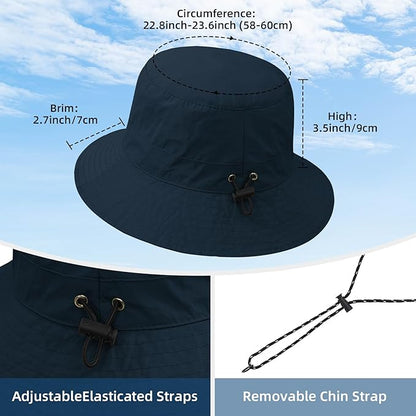 Durio Waterproof Bucket Hats for Woman UPF 50+ Sun Hat UV Protection Packable Rain Hats for Women Lightweight Hiking Hat