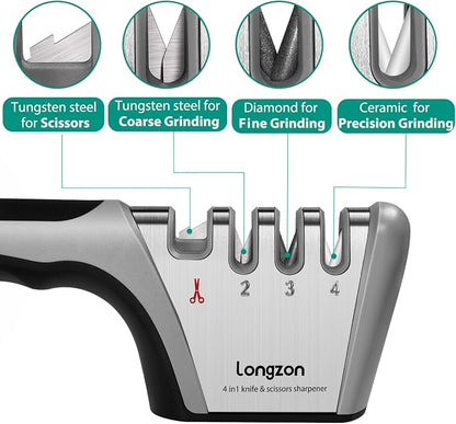 Longzon 5-in-1 Knife Sharpener 4 Stage - Image 2