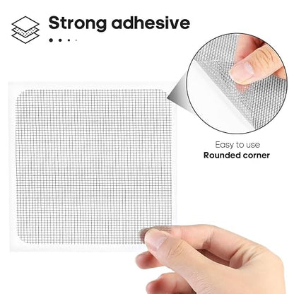 28 Sheets Window Screen Patches Repair Kit, Strong Adhesive Fiberglass Quick - Image 5
