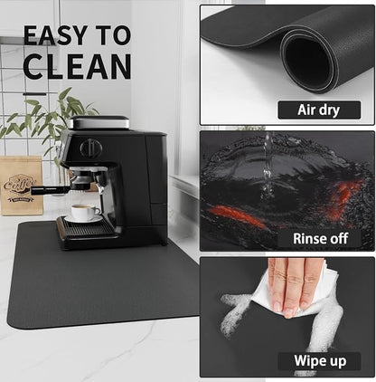Bloss Coffee Mat, Dish Drying Mat, Coffee Bar/Maker Mat, Kitchen Counter Mat - Image 3