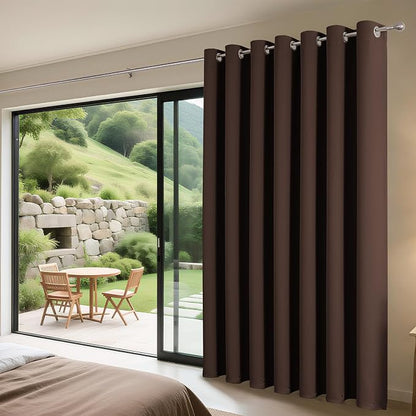 Joydeco Blackout Patio Sliding Door Curtains 84 Inches Long, Grommet Privacy - Image 3
