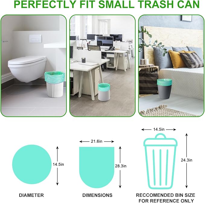 8 Gallon Medium Compostable Trash Bags - Image 2