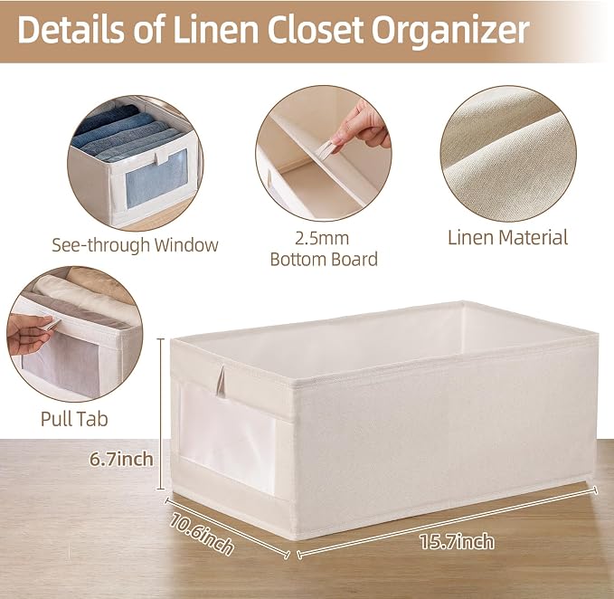 Linen Closet Organizers And Storage, 12 Pack Closet Storage Bins Linen Closet - Image 2