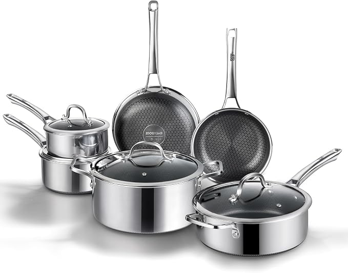 Non Stick Frying Pans Set, Hybrid Fajita Frying Pans Nonstick, non stick by Yonida