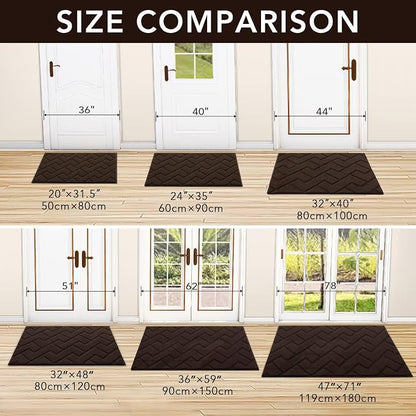 hicorfe Front Door Mat Outside Entrance, Stain and Fade Resistant, Non Slip - Image 5