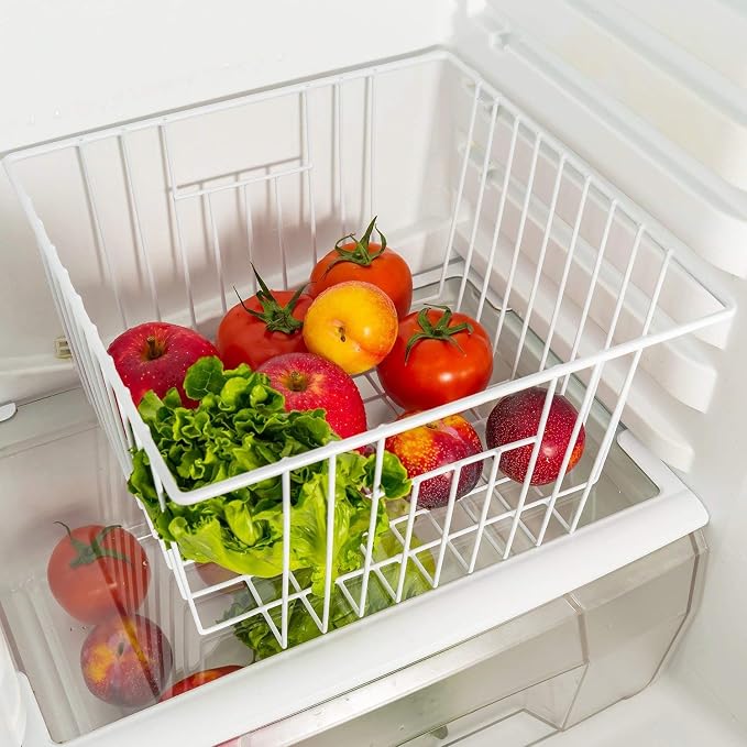 Slideep Fridge Freezer Baskets, Wire Storage Organizer Basket, Household - Image 2